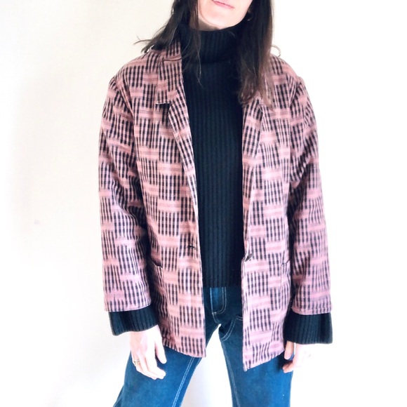 Vintage cotton oversized blazer - Picture 3 of 12